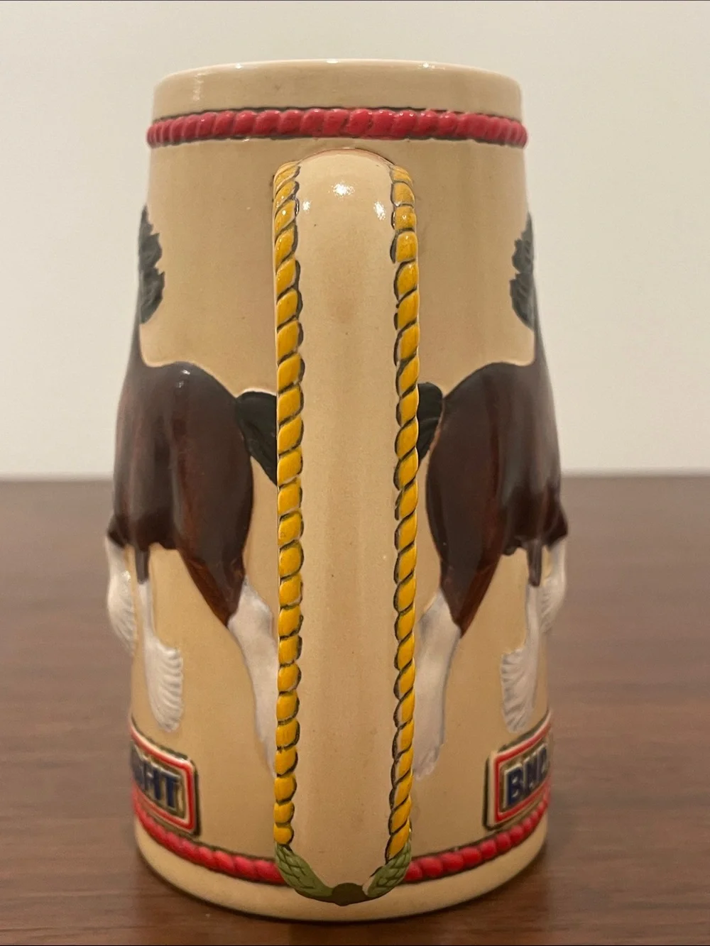 Vintage 1983 Bud Light “Baron” Clydesdale 3D Beer Stein